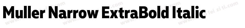 Muller Narrow ExtraBold Italic字体转换